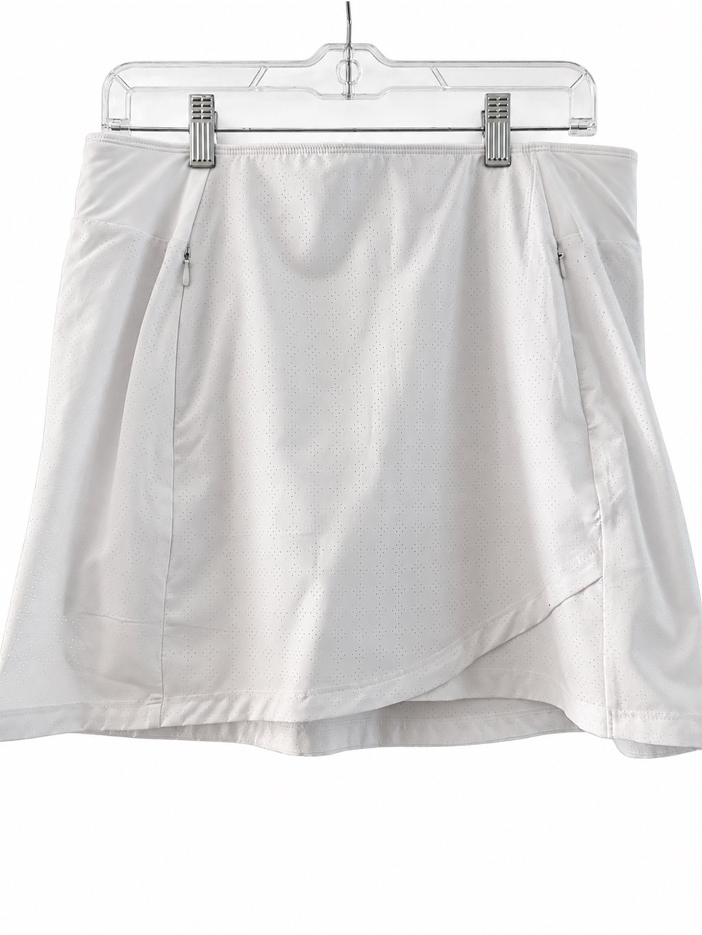 Callaway Opti-Dri White Golf Skort Size M Perforated Zip Pockets
